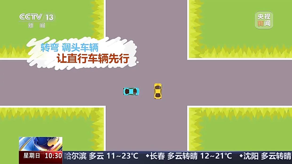 出行提示_國慶中秋假期交通安全風(fēng)險_無(wú)信號燈路口通行規則